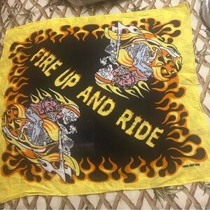 Yellow and Black Motorcycle Bandana